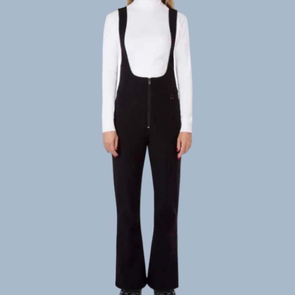 Vintage Fera Skiwear Black wool blend Bibs